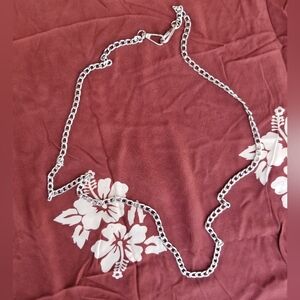 NWOT Silver  Chain bag chain 47” Unbranded
